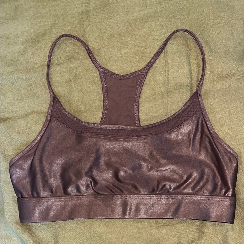 Koral Shimmer Purple Sports Bra